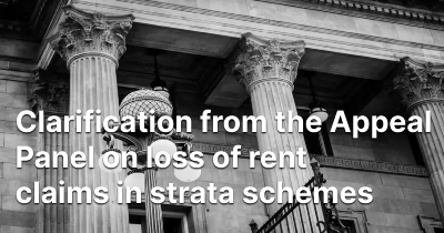 clarification-from-the-appeal-panel-on-loss-of-rent-claims-in-strata-schemes